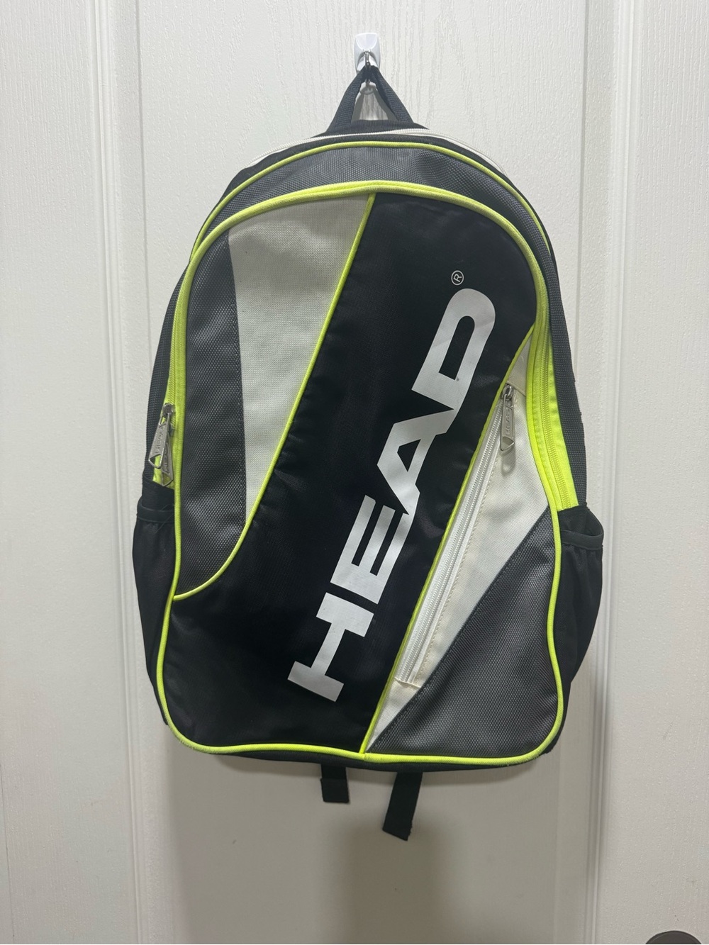 HEAD Tennis Backpack Black Gray Neon Yellow Racquet Sports School Travel